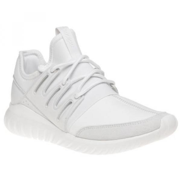 New Mens adidas White Tubular Radial Neoprene Trainers Running Style Lace Up #1 image