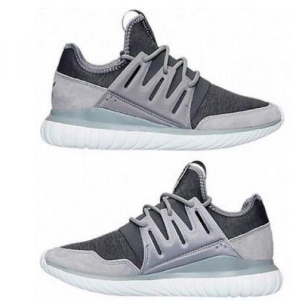 Mens Adidas Tubular Radial Fleece Grey/Granite Size 10 #1 image