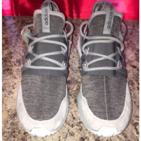 Mens Adidas Tubular Radial Fleece Grey/Granite Size 10 #4 image