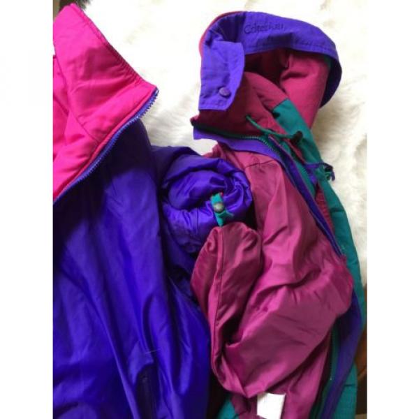 Vintage WOMENS COLUMBIA CRITERION 3-1 SKI XL JACKET RADIAL SLEEVE PURPLE,TEAL,F #4 image