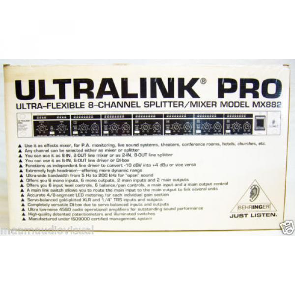 Behringer ULTRALINK PRO MX882 Ultra-Flexible 8-Channel Splitter/Mixer #4 image