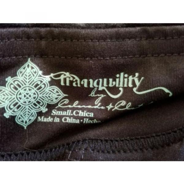 Tranquility Colorado Clothing Black Gray Mini Skort Radial Deco Floral Pattern S #3 image