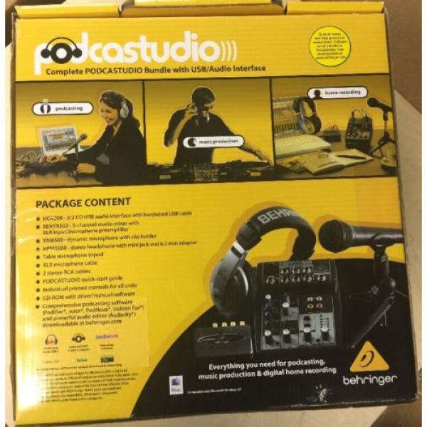 Behringer PODCASTUDIO USB Podcast Studio - Xenyx 502 mac music production #2 image