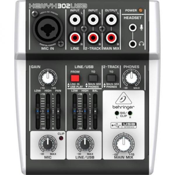 Behringer Xenyx 302USB Premium Mixer Audio Interface NEW l USA Authorized Dealer #2 image