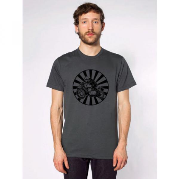 KillerBeeMoto: KillerBeeMoto Radial Logo Short Sleeve T-Shirt Dark Grey #1 image