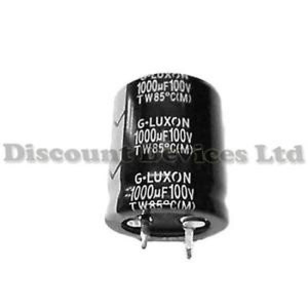 2x PCB 1000uF 100V Radial Snap-In Electrolytic Capacitor 85C 22x30mm #1 image