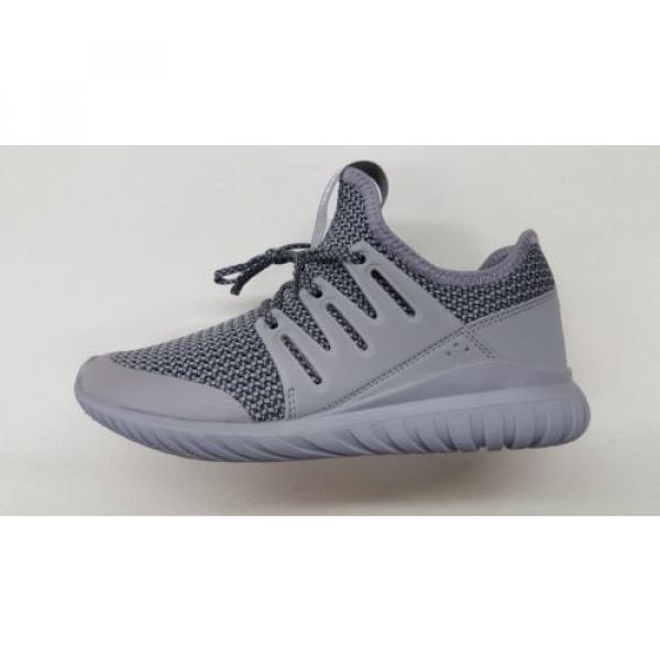 ADIDAS ORIGINALS TUBULAR RADIAL LIGHT GREY MONOTONE BIG KIDS SNEAKERS S76022 #1 image