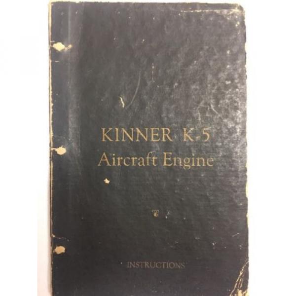 1929 Kinner K5 Radial Aircraft Engine Original Instructions For Care &amp; Operation #1 image