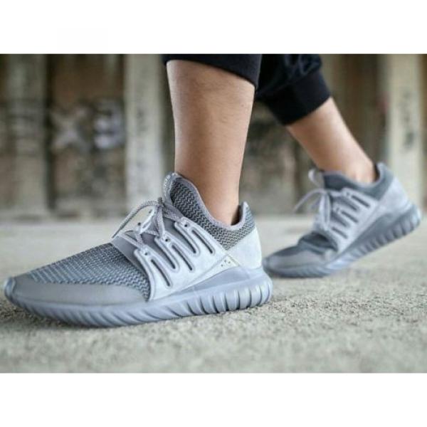 NEW MEN&#039;S ADIDAS ORIGINALS TUBULAR RADIAL SHOES  [S76718]  CHARCOAL GREY SZ 10.5 #2 image