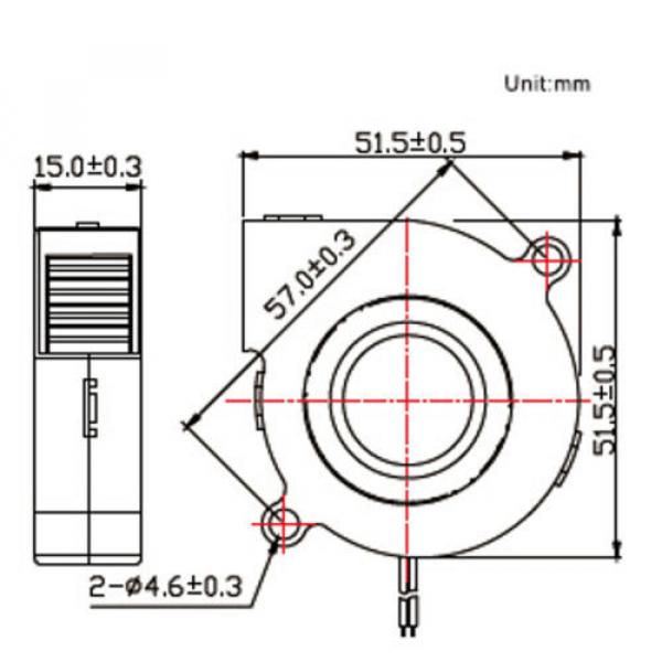 ventilateur a turbine radial 5015s 12v  50x15mm dc fan brushless 3d printed cnc #2 image