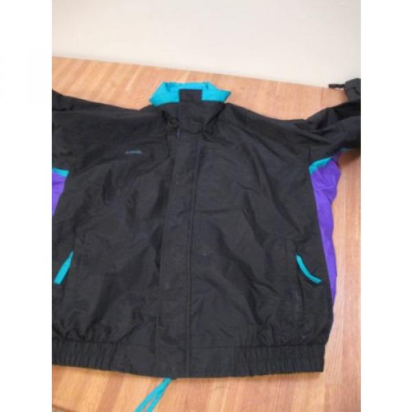 Vintage Columbia Bugaboo Ski Jacket Radial Sleeve Men&#039;s XL Black Teal Purple #1 image