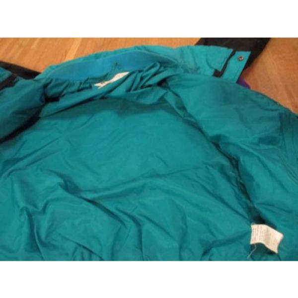 Vintage Columbia Bugaboo Ski Jacket Radial Sleeve Men&#039;s XL Black Teal Purple #6 image