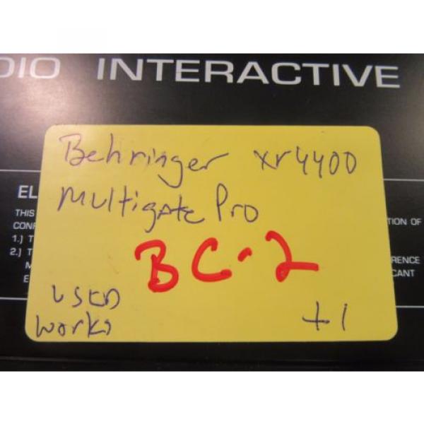 BEHRINGER MULTIGATE PRO XR-4400 AUDIO INTERACTIVE QUAD EXPANDER GATE USED #8 image