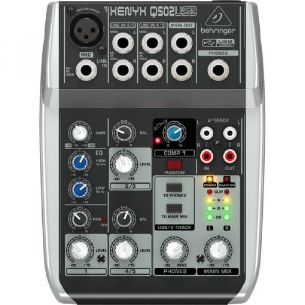 Behringer Xenyx Q502USB Analog Audio Interface Mixer EQ l USA Authorized Dealer #2 image