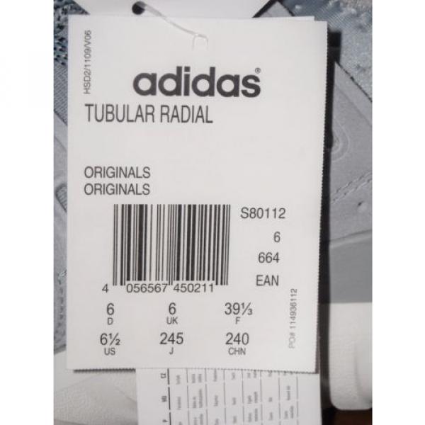 ADIDAS unisex sneakers trainers TUBULAR RADIAL S80112 scarpe EU 39 1/3 US 6½ NIB #11 image