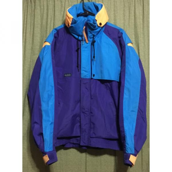 Columbia Men&#039;s M Purple/Blue VTG 80&#039;s 3in1 outer layer Windbreaker Radial w Hood #1 image