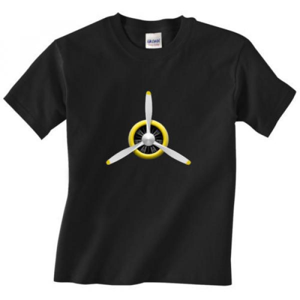 Vintage Aviation: Airplane Propeller with Radial Engine - Men&#039;s T-shirt #1 image