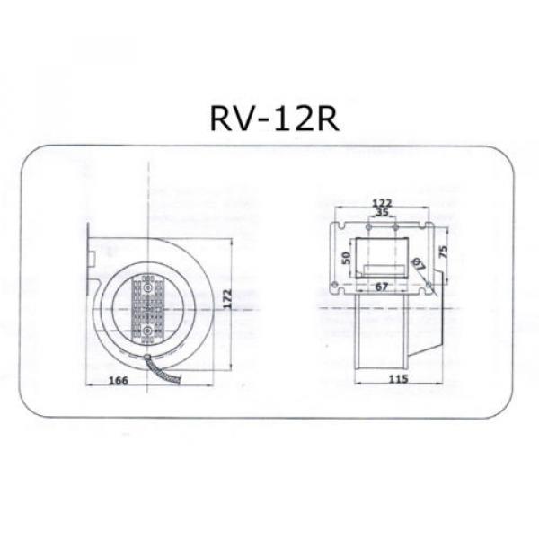 Radialventilator Druckgebläse Ventilator Holzvergaser Ofengebläse Gebläse RV-05R #2 image