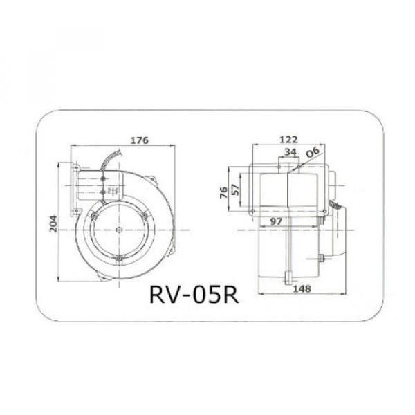 Radialventilator Druckgebläse Ventilator Holzvergaser Ofengebläse Gebläse RV-05R #3 image