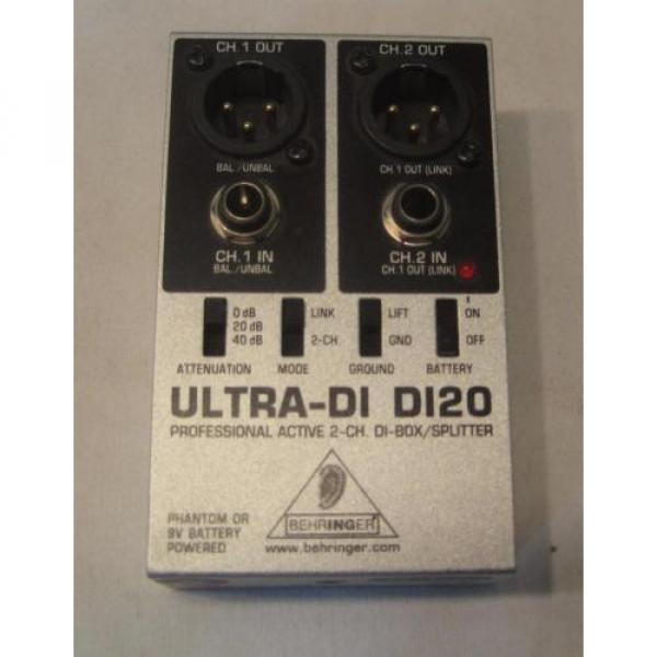 Behringer Ultra-Di DI20 Professional Active 2-Channel Di-Box/Splitter   FEE SHIP #3 image