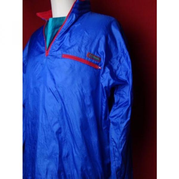 Men&#039;s Large Vintage Columbia Full Zip Windbreaker Hideaway Hood Radial Sleeve EC #3 image