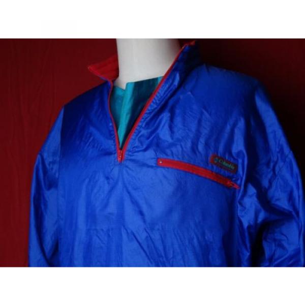 Men&#039;s Large Vintage Columbia Full Zip Windbreaker Hideaway Hood Radial Sleeve EC #5 image