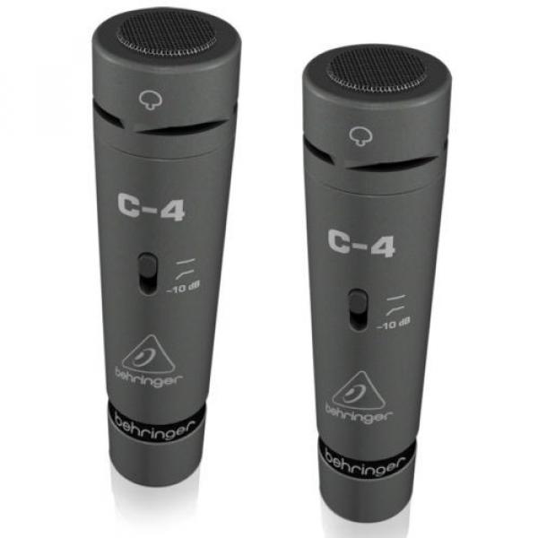 Behringer C4 Matched Pair of Studio Condenser Microphones C-4 Mics #1 image