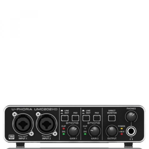 Behringer UMC202HD U-Phoria USB Audio Interface with MIDAS Microphone #2 image