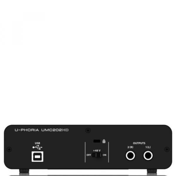 Behringer UMC202HD U-Phoria USB Audio Interface with MIDAS Microphone #3 image