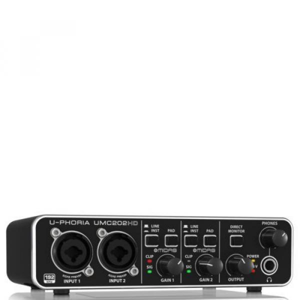 Behringer UMC202HD U-Phoria USB Audio Interface with MIDAS Microphone #4 image