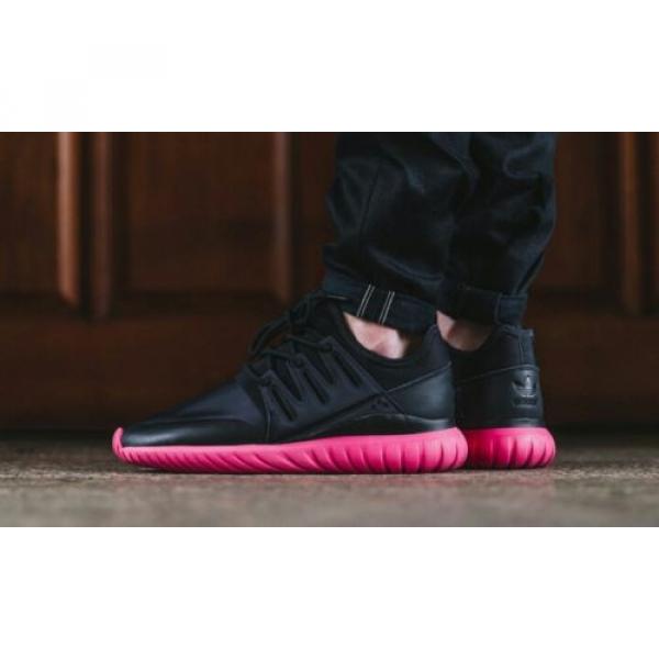 Adidas Premium Men Tubular Radial black core black eqt pink S75393 #3 image