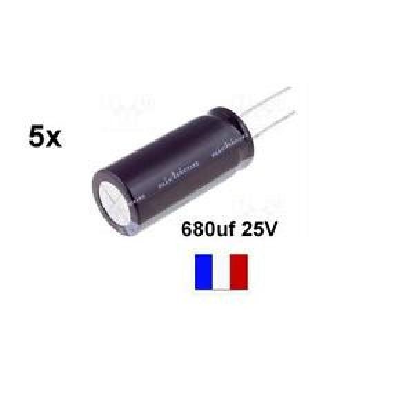 5x Condensateur radial 105° 680uF 680µF 25V #1 image