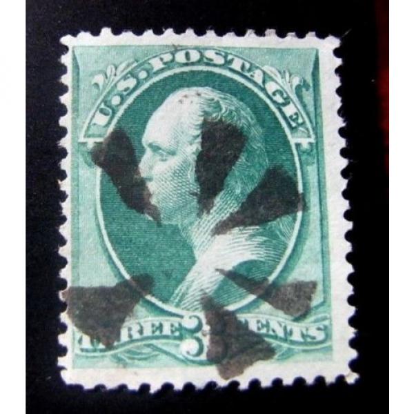 &#034;Bold Radial&#034; Fancy Cancel SON Nice Strike Banknote 3 Cent US Stamps 6154 #1 image