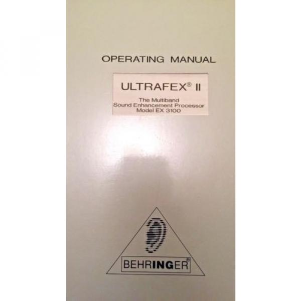 Behringer EX3100 Ultrafex II Multiband Enhancer + Manual #3 image