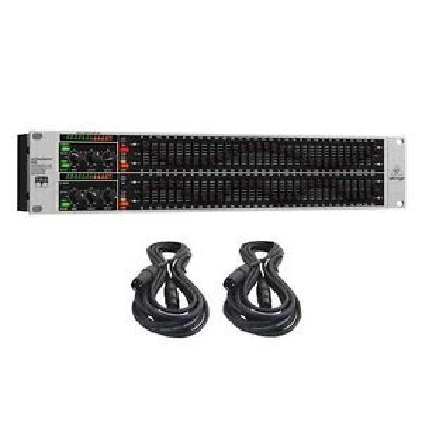 Behringer FBQ3102HD Dual Channel 31-Band Graphic EQ Equalizer XLR Cable Bundle #1 image