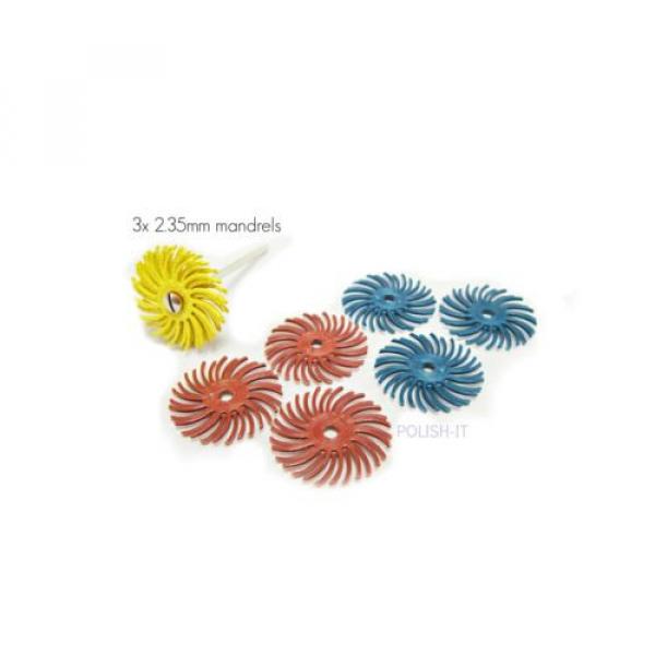 3M Scotchbrite Radial Bristle Discs 25mm Starter Set-Metal Polishing/Finishing #1 image