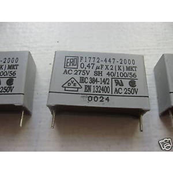 Lot de 10 Condensateurs Radial MKT 0.47µF  0.47MF 470NF  X2 AC275V  Roderstein #1 image