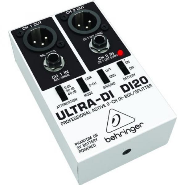 Behringer DI20 Ultra-DI 2 Channel DI Box/Splitter #7 image