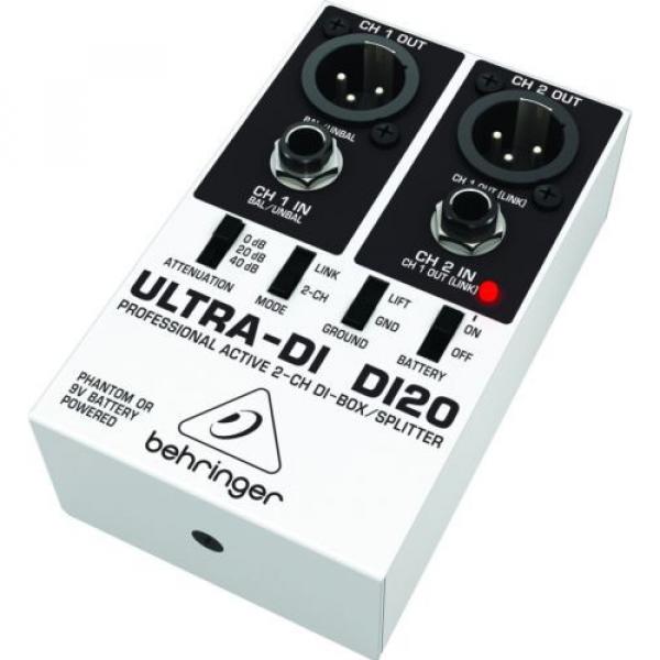 Behringer DI20 Ultra-DI 2 Channel DI Box/Splitter #9 image