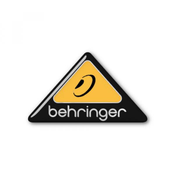 Behringer Triangular 1.25&#034;x1x1&#034; Chrome Domed Case Badge / Sticker Logo #1 image