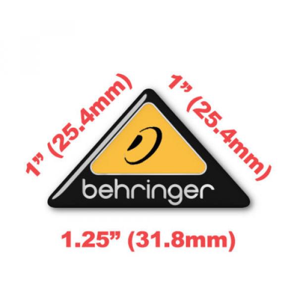 Behringer Triangular 1.25&#034;x1x1&#034; Chrome Domed Case Badge / Sticker Logo #2 image