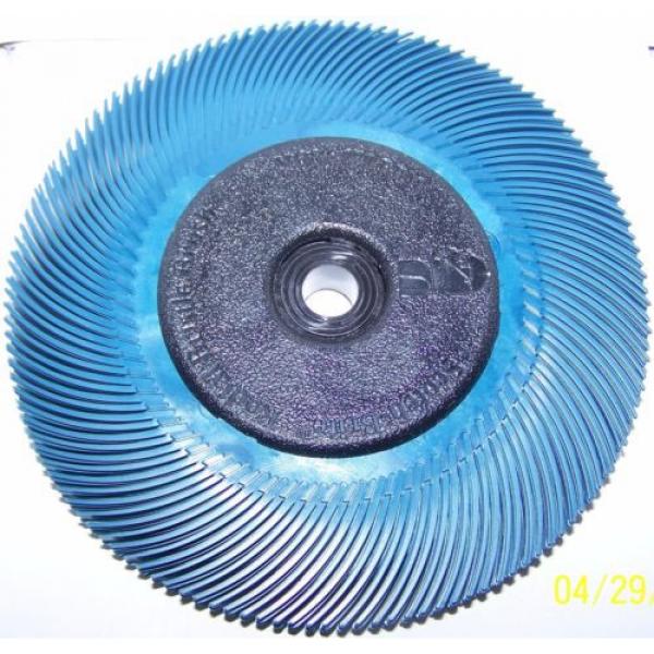 3M RADIAL BRISTLE BRUSH 6&#034; DIA 400 GRIT BLUE  BRUSH 8-PLY W-BUSHINGS #33214 #1 image