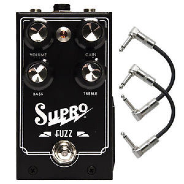 Supro Fuzz Vintage Noiseless True Bypass Guitar Effects Pedal w/ Patch Cables #1 image