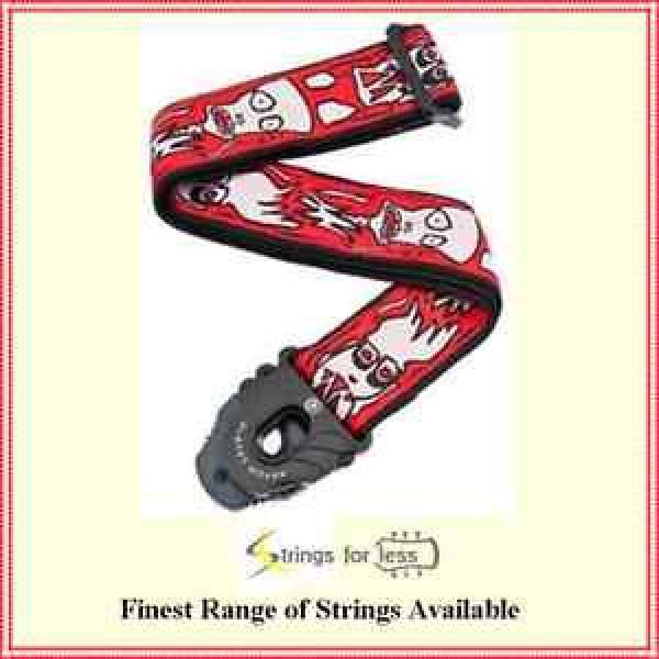 Planet Waves 50PLJS02 Planet Lock Joe Satriani 50mm Flames Guitar Strap #1 image